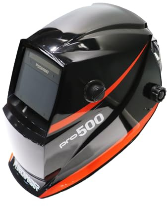 Decapower Schweißhelm mit automatischer Verdunkelung - Schweißhelm für Tig Mig MMA Schweißen, DIN9-13 (PRO500)