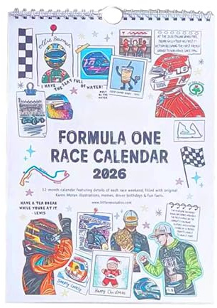 Scrapbook Race Kalender 2026 - Ultimativer Sammelalbum Race Fan Wandkalender mit Track Art -Geschenke für Motorsport-Liebhaber (A)