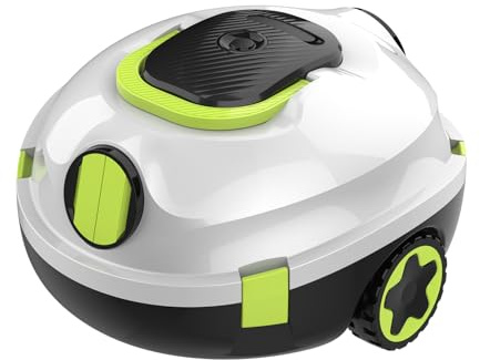 MEDOXA Robot de Piscine sans Fil, aspirateur de Piscine Automatique, 120 Minutes d'autonomie, stationnement Automatique, léger, Puissant Robot pour Piscine Hors-Sol/enterrée jusqu'à 110 ㎡(Vert)