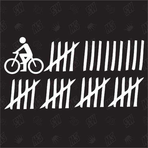 Radfahrer Strichliste - Sticker