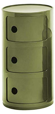 Componibili 3 Container, grün glänzend H 59cm Ø 32cm