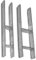 feuerverzinkte H-Anker, Pfostenträger, Pfostenanker, Pfostenschuhe, Carport, H-Träger, ohne Schrauben (Länge: 600mm, Gabelweite: 141mm)