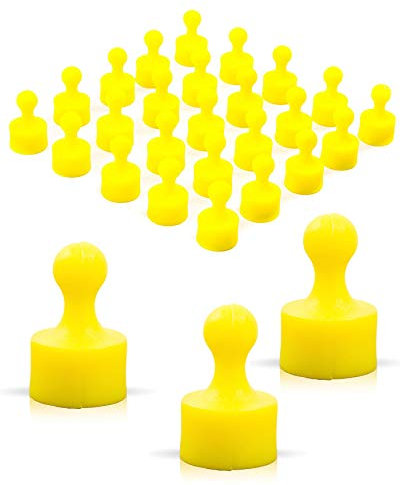 JOAM ® Neodym Magnete – extra hohe Funktion Dank einfacher + schneller Befestigung von Notizen an Magnettafel - Zubehör für Büro, Haushalt, Schule – vollfarbige Magnete GELB