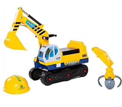COIL Excavatrice avec casque et cuillère mobile - Jaune