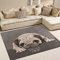 Mnsruu Teppich, süßer Mops-Motiv, für Wohnzimmer, Schlafzimmer, Textil, multi, 203cm x 147.3cm(7 x 5 feet)