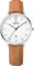 Obaku Denmark Herrenuhr mit Lederband Edelstahl 40 MM Datum V181GDCWRZ