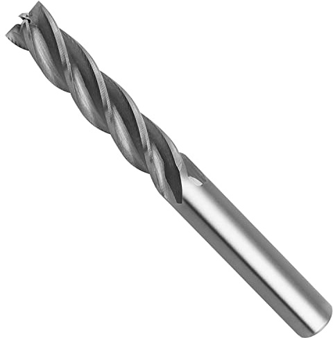 Utoolmart 10 mm Schnittdurchmesser vier Rillen gerader Schaft Schaftfräser Verlängerung HSS-AL Spiralbohrer Schnitt montiert auf Fräsmaschinen für Acryl Holz PVC MDF 1 Stück