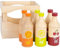 small foot Caisse à bouteilles fresh en bois, 6 bouteilles de 3 sortes, accessoires pour la boutique, dès 3 ans, 11739, Vert
