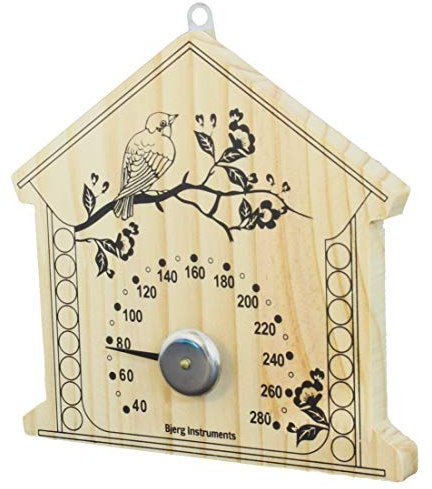 Bjerg Instruments Sauna Thermometer Temperaturmessgerät für Saunaraum