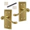 Haven Heritage Georgian Lever Latch Door Handle Brass Finish 108 x 48 mm