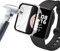 Acadeny Funda con protector de pantalla de vidrio templado compatible con Xiaomi Mi Watch Lite/redmi Watch, dureza 9H 360°, funda protectora ultrafina, carcasa de PC, transparente