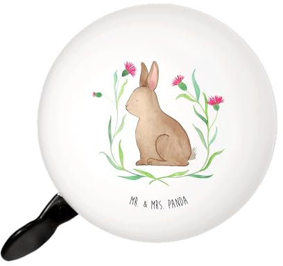 Mr. & Mrs. Panda XL Fahrradklingel Hase Sitzen - Ostergeschenke, Osterdeko, Geschenk, Kaninchen, Osterdeko, Laut, Grüße, Ostern Kinder, Osterhase,