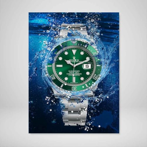 DEVICI Wandbilder – Rolex Submariner Hulk – Wandbilder Wohnzimmer, Büro, Bilder Leinwand, Poster & Kunstdrucke, Wanddekoration Wohnzimmer