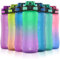 KITART 750ml Kids Sports Water Bottles for School with Chug Lid (Green Purple)