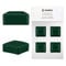 EMFA Zaunpfahlkappe 70x70 mm 4 Stück Grün Pfostenkappe quadratisch Zaunpfostenkappen Zaunabdeckung Kunststoff Deckel Zaunkappen 7x7 cm