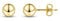 Amberta Allure Boucles D'Oreilles pour Femme en Or Jaune 9 Carats Boule: 5 mm