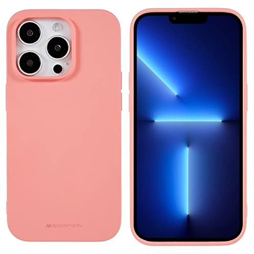 CoverKingz Silikon Handy Hülle kompatibel mit iPhone 14 Pro - Handycover Backcover Silikoncover Weich - dünne Smartphonehülle Slimcase Matt Rosa/Lachsfarben