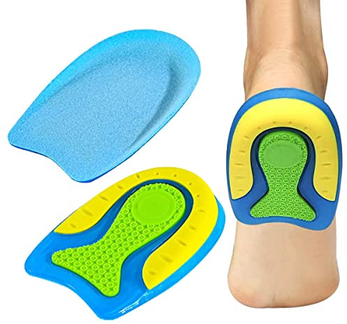 Solette Per Tallone, Talloniera in Gel di Silicone Per Proteggere Gli Speroni Del Tallone, Fascite Plantare, Riduzione Degli Urti e Alleviare il Dolore (1 Paio, L(40-45))