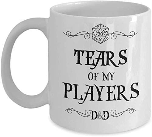 Giftme D and D Mug Tears of My Players Funny White 11 Ounce Ceramic Coffee Cup