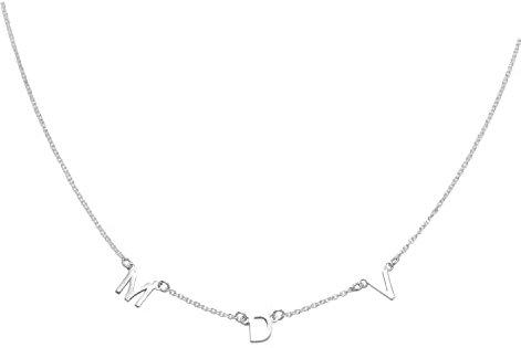 MYKA - Mia Halskette mit Initialen und Diamanten (ohne Diamant, 925er Sterlingsilber)