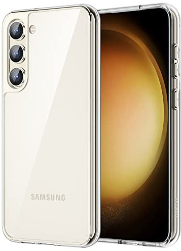 JETech Case for Samsung Galaxy S23 5G 6.1-Inch, Non-Yellowing Shockproof Bumper Protective Phone Cover, Anti-Scratch Hard PC Back (Clear)