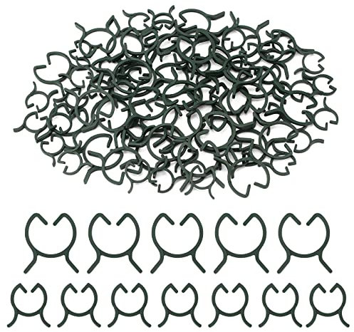 KINGLAKE 200 Stück Pflanzenclips Pflanzenklammern, Tomatenclips, Pflanzen Clips, Tomaten Befestigung Clips, Pflanzenringe Blumenklammern Rankhilfe Klammern für Pflanzen (M +L)
