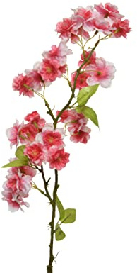 Decoris Kunstblumen Blütenzweig 79cm Kirschblüten Zweig künstliche Blumen Seidenblumen Kunstzweige rosa