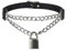 CABULE Punk Lock Chain necklace choker collar goth padlock pendant necklace women gothic emo kawaii witch rave jewelry-black