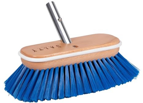 Salty Captain Bristle Boat Deck Brush 8 – Cleaning for All Surfaces, Stains & Salt Build-Up – Marine Deck & Hull Cleaning Brush – Durable Marine-Grade Design