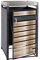 1er Mülltonnenverkleidung mit Pflanzkasten HWC-J81, erweiterbar, 125x68x80cm Metall 31kg, anthrazit - Gold