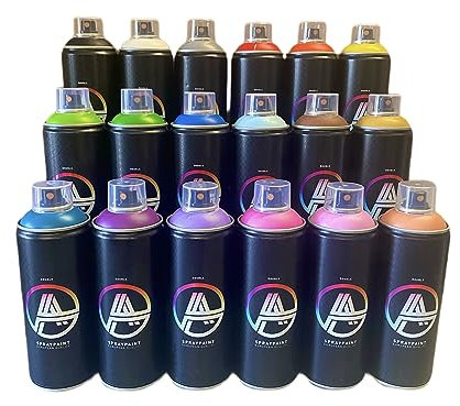 KLAMOTTEN STORE Double A Premium Sprühdosen einzeln 400ml Lack auf Acrylharzbasis matt hochdeckend schnell trocken stark pigmentiert (hellblau)