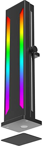 VBESTLIFE GPU Support Bracket ARGB 3 Pin, Aluminium Alloy Sliding Adjustable GPU Holder with Magnetic Base Universal for Desktop Graphic Card (Black)