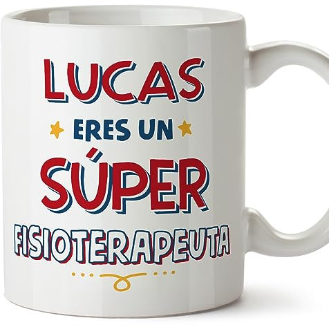 MUGFFINS Tazas Personalizadas para FISIOTERAPEUTA hombre - En Español - Eres Súper - 11 oz / 330 ml - Regalo Personalizable original y divertido