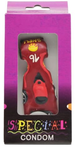 Scherzartikel handbemaltes Kondom - Ferrari - Condom Spaßartikel Geschenk zum Geburtstag oder Junggesellenabschied für Männer und Frauen