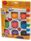 Art und Fun Bügelperlen in 9 Farben, 9x Dose mit je 280 Bügelperlen, Rot, Gelb, Weiß, Orange, Grün, Blau, Lila, Schwarz, Rosa, ab 6 Jahren
