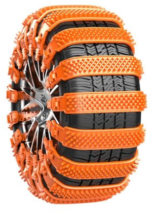 CULTP Auto Reifen Schneeketten für Jeep Wrangler(2door,25cm) 2011-2017,20Stück Winter Verstellbares Notfall Schnee Reifenketten Zubehör,A1-Yellow