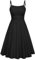 Belle Poque Black Midi Dress for Women - Flared A-Line Summer Wedding Dress BP0928-04 XL