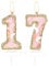 Schmetterling Zahl 17 Kerzen, Rosa Gold Happy 17th Birthday Kerzen für Kuchen, Mädchen 17 Geburtstag Kuchen Dekorationen, Schmetterling 17 Cake Topper, Gold Rosa Kuchen Kerzen Kuchen Topper für Frauen