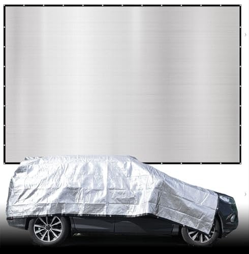 AMANKA 99% Schattennetz Auto 6x7 - Hitzeschutz Auto Hund - Auto Zubehör Camping Zubehör Bus Sonnensegel - Beschattung für Gewächshaus Schattennetz Hund - Auto Abdeckung Hitze Sonnenschutz Auto Hunde