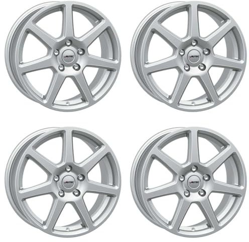 4x AUTEC Felgen Alufelgen TALLIN 6.5x15 ET38 4x100 Brillantsilber kompatibel mit Kia Rio Picanto Stonic