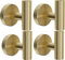 YUET 4 Pcs Bathroom Towel Hook,Screw in Metal Coat Hooks Brushed Brass Robe Hook SUS 304 Stainless Steel Heavy Duty Door Hanger Towel Robe Clothes Closet Sponges Holder for Bathroom Hotel Gold