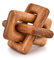 Mahasu Statue Holzkette mit 3 Gliedern für Heimdekoration, brauner Holzknoten, Couchtischdekoration, Landhaus-Kette, Knoten-Dekoration, Muttergeschenke (12,7 x 12,7 x 12,7 cm)