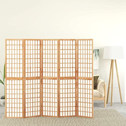 Möbelstück Faltbarer 5-Panel Raumteiler Japanischer Stil 200x170cm