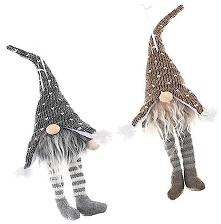 Alipis 2 Stück Weihnachtliche Hängende Dekorative Gesichtslose Puppenanhänger mit Licht Kunststoff Strickmaterial Hängeleine für Riegel und Restaurant Weihnachten Deko