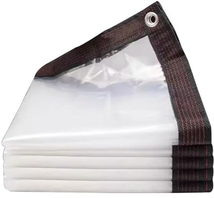 DSFHVBDD Lona Impermeable Transparente Exterior 2x3, Lonas para Piscinas, Lona de Protección Universal, Lona Alquitranada Extra Resistente, para Protección Multiusos