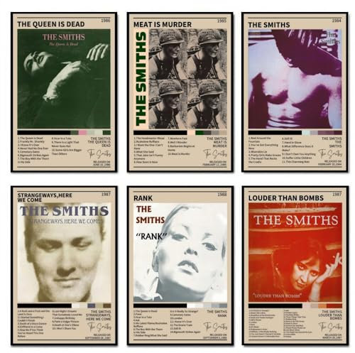 VSGWPACF The Poster Smiths (6er-Set) Albumcover-Poster, Musik-Leinwand für Schlafzimmer, Wandkunst, Dekor und Drucke, 20 x 30 cm