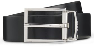 BOSS Men's Belt, 002black, 80 cm