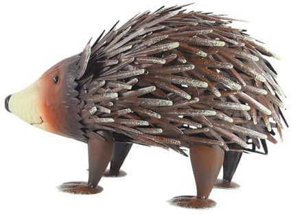 Chenxi Studio Igel-Figur, Gartendekoration, Metallstatue, Outdoor-Skulptur, Ornamente, passend für Terrassen, Hof, Kunstwerk
