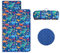 Schlafsack Kinder mit Kopfkissen Reißverschluss, Faltbare Kinderschlafsack mit Kissen Abnehmbar für Mädchen Jungen, Leicht Reinigen Schlafsack für Outdoor Indoor Camping, 150×60cm (Blauer Dinosaurier)