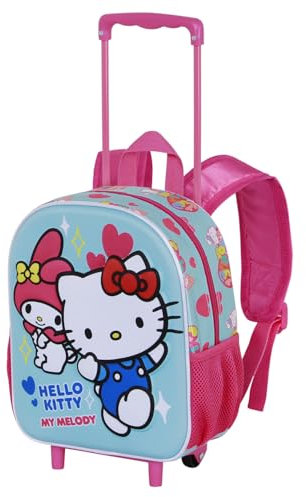 Karactermania Sanrio Hello Kitty Friendship-Zainetto 3D con Ruote Piccolo, Blu, 26 x 34 cm, Capacità 7 L